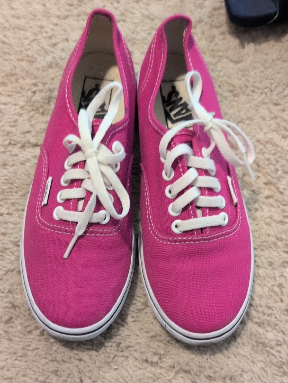 Vans Women's Hot Pink Canvas Lace-Up Sneakers